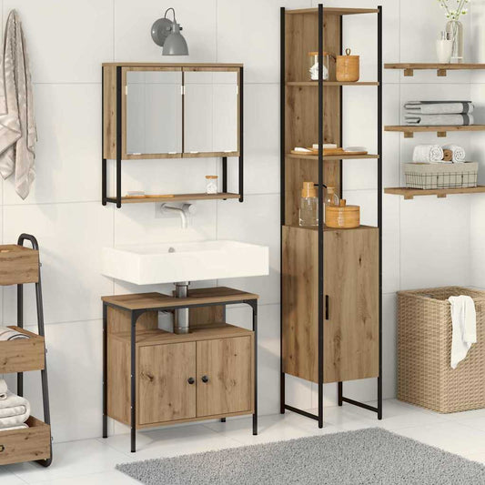 Bathroom Furniture Set 3 pcs Engineered Wood Artisan oak
