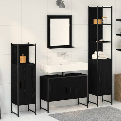 vidaXL 4 Piece Bathroom Cabinet Set Engineered Wood