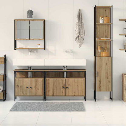 vidaXL Bathroom Furniture Set 4 pcs Artisan Oak Engineered Wood 4