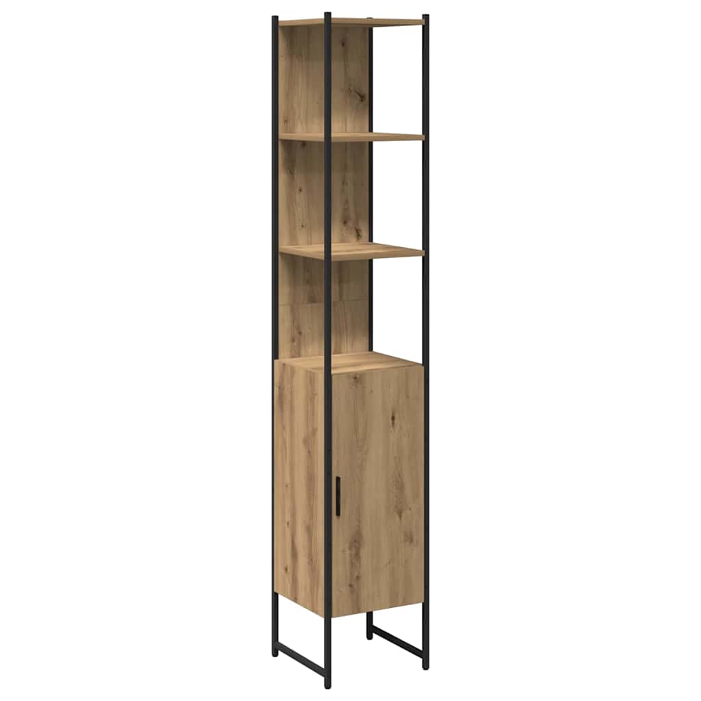 vidaXL Bathroom Furniture Set 4 pcs Artisan Oak Engineered Wood 5