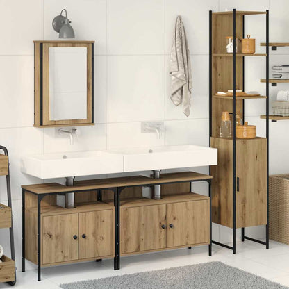 vidaXL Bathroom Furniture Set 4 pcs Artisan Oak Engineered Wood 1
