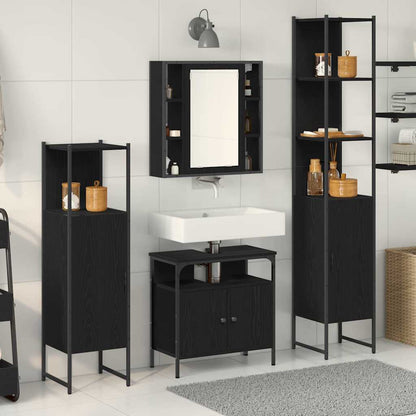 vidaXL 4 Piece Bathroom Cabinet Set Engineered Wood