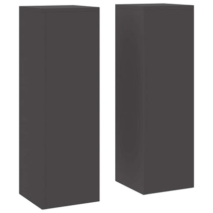 Plant Stand 30 x 30 x 40 cm Steel Black 2x (24 x 24 x 75 cm)
