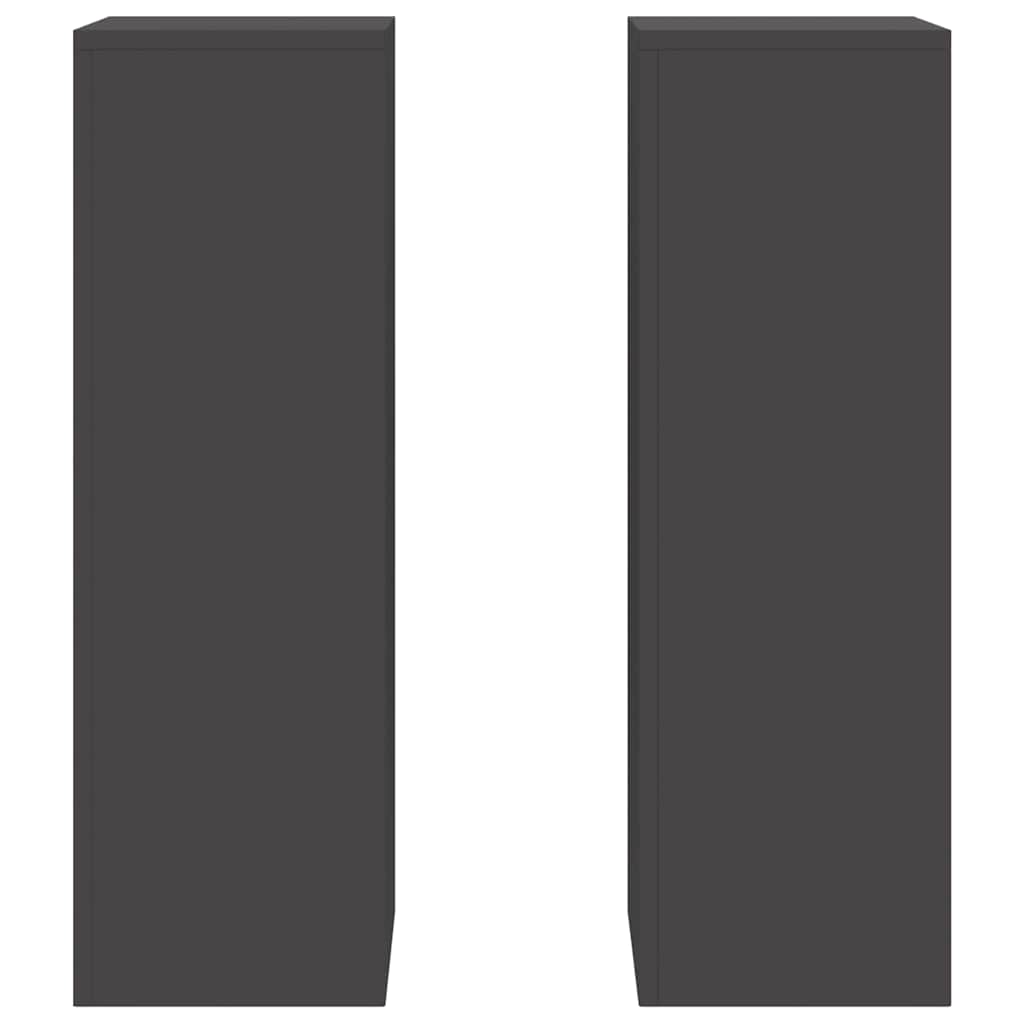 Plant Stand 30 x 30 x 40 cm Steel Black 2x (24 x 24 x 75 cm)