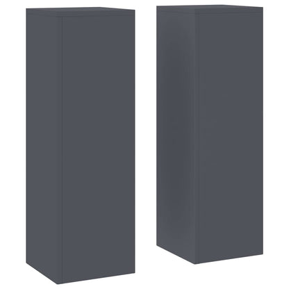 Plant Stand 2 pcs 24 x 24 x 35 cm Steel Anthracite 2x (24 x 24 x 75 cm)
