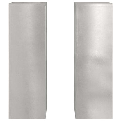 Plant Stand Silver 30 x 30 x 40 cm Steel Stainless Steel 2x (24 x 24 x 75 cm)