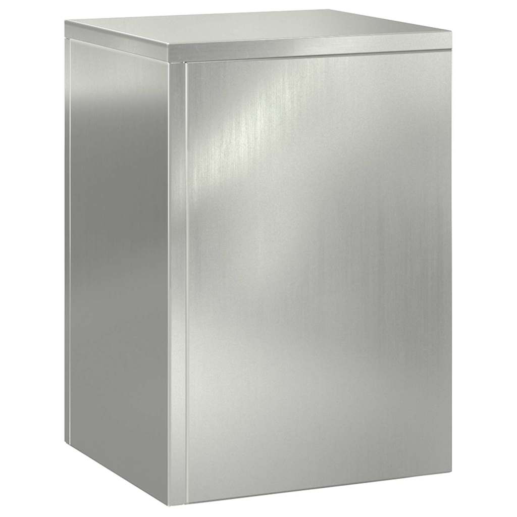 Plant Stand Silver 30 x 30 x 40 cm Steel Galvanised Steel 3x (24 x 24 x 35/55/75 cm)