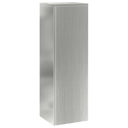 Plant Stand Silver 30 x 30 x 40 cm Steel Galvanised Steel 3x (24 x 24 x 35/55/75 cm)