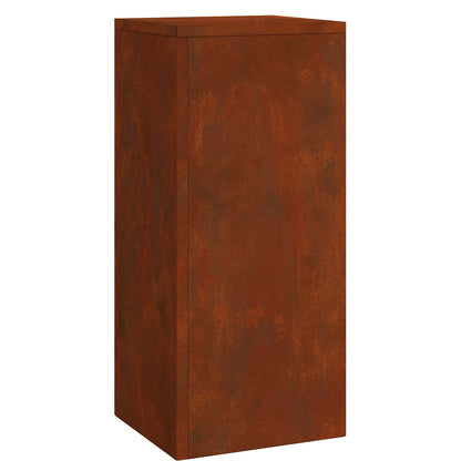 Plant Stand Rusty 30 x 30 x 40 cm Weathering Steel 3x (24 x 24 x 35/55/75 cm)