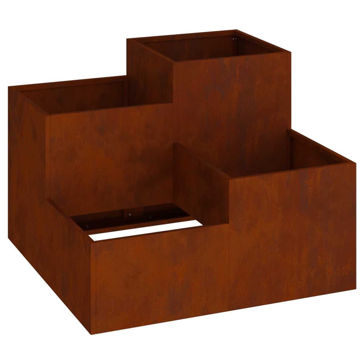 Garden Planter Steel Width 80 cm Weathering steel 60 cm