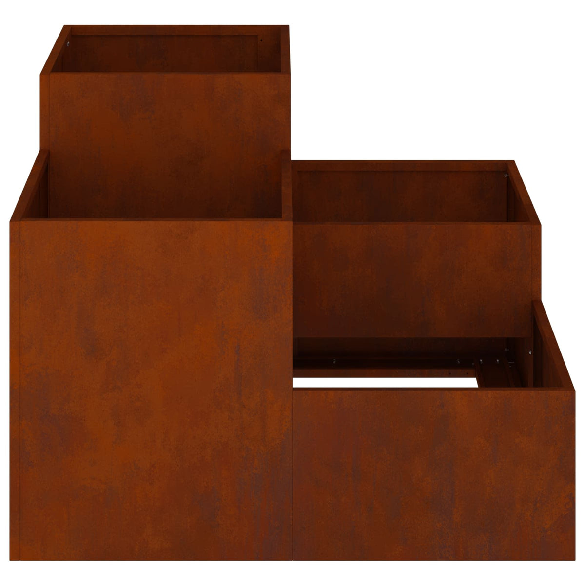 Garden Planter Steel Width 80 cm Weathering steel 60 cm