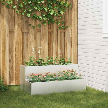 Garden Planter 100 x 60 x 45 cm Cold-rolled Steel Stainless steel