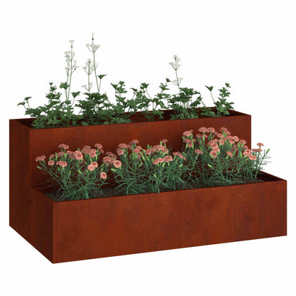 Garden Planter 100 x 60 x 45 cm Cold-rolled Steel Weathering steel