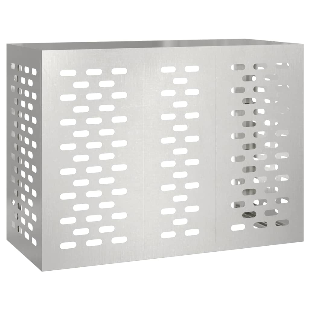 vidaXL Air Conditioner Cover Silver 110 x 50 x 80 cm Galvanised Steel 2