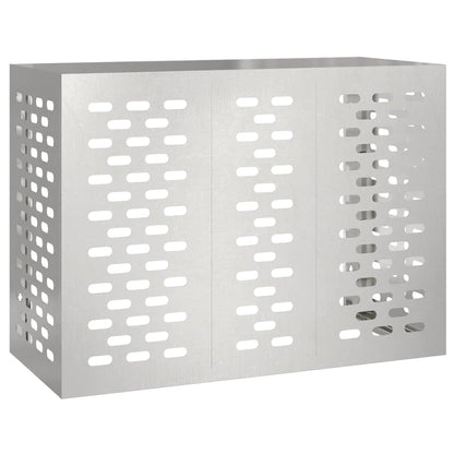vidaXL Air Conditioner Cover Silver 110 x 50 x 80 cm Galvanised Steel 2