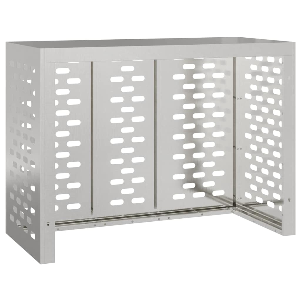 vidaXL Air Conditioner Cover Silver 110 x 50 x 80 cm Galvanised Steel 5