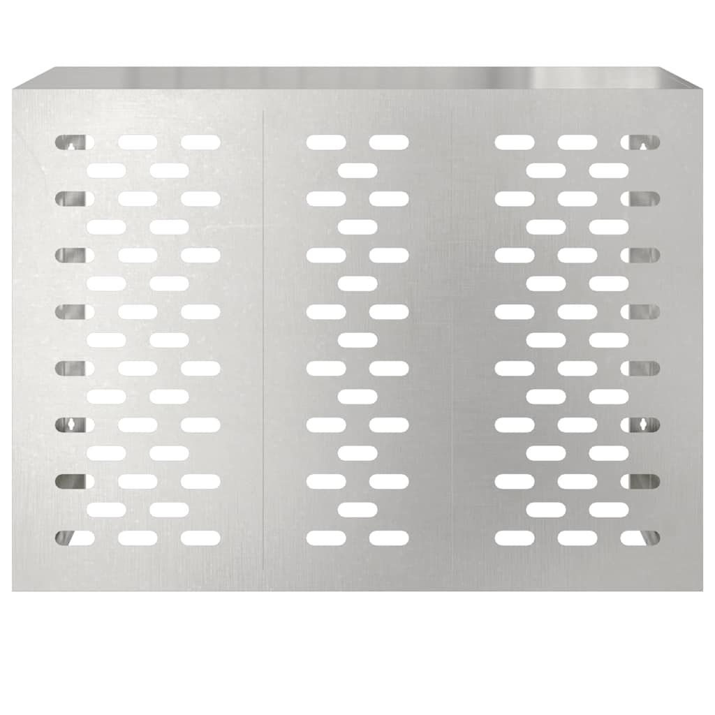 vidaXL Air Conditioner Cover Silver 110 x 50 x 80 cm Galvanised Steel 6