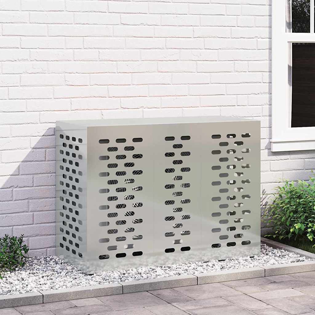 Air Conditioner Cover 110 x 50 x 80 cm Steel Linear Slot Pattern Galvanised steel