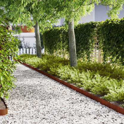 Lawn Edging 100 x 0.05 x 30 cm Cold Rolled Steel 100 x 30 cm 20 pcs Weathering steel