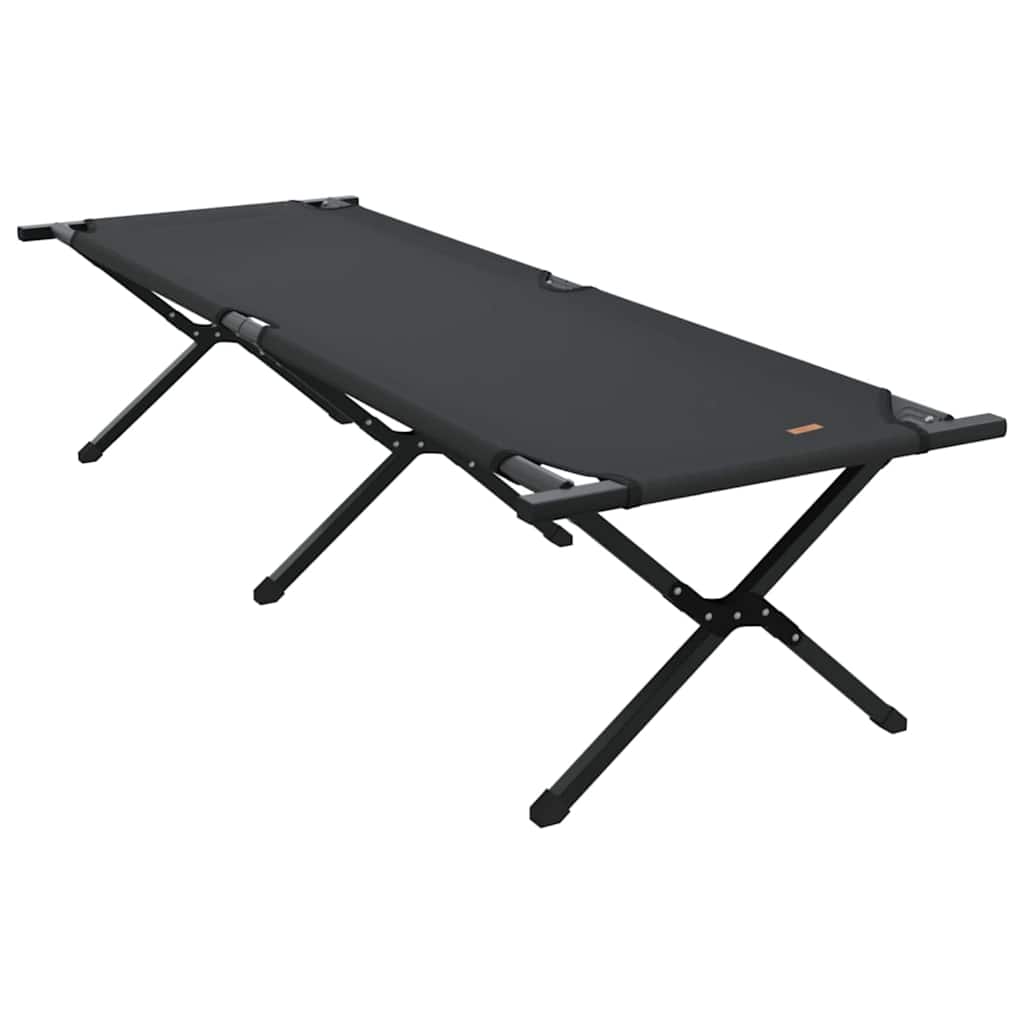 Folding Camping Bed 193 x 69 x 45 cm Oxford fabric 2 pcs Black