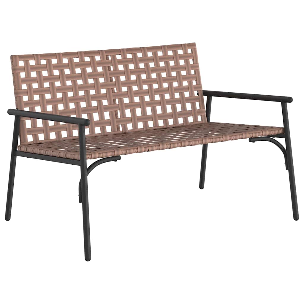 vidaXL Garden Dining Set 4 pcs Brown Poly Rattan 4