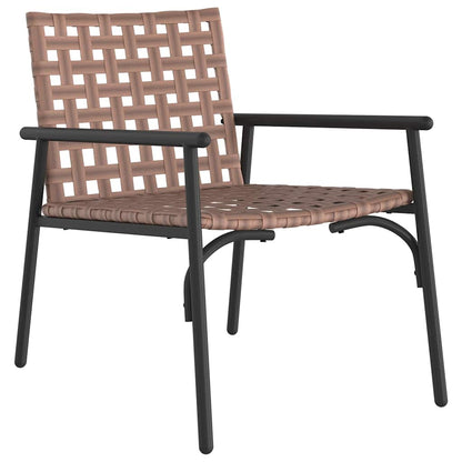vidaXL Garden Dining Set 4 pcs Brown Poly Rattan 5