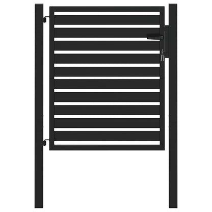 vidaXL Garden Gate Lockable Black 100x100 cm Aluminium 2