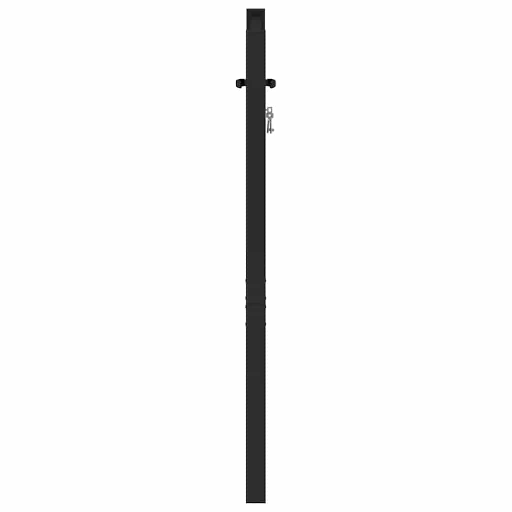 vidaXL Garden Gate Lockable Black 100x100 cm Aluminium 6