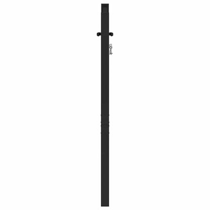 vidaXL Garden Gate Lockable Black 100x100 cm Aluminium 6