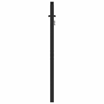 vidaXL Garden Gate Lockable Black 100x120 cm Aluminium 6