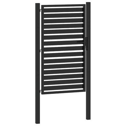 vidaXL Garden Gate Lockable Black 100x150 cm Aluminium 4