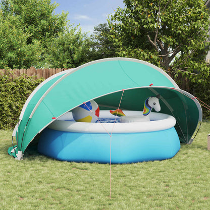 Pool Dome 185T Polyester with PU Coating Sea Green 472 cm 229 cm 460 cm
