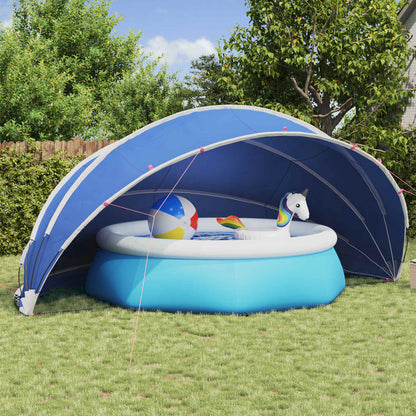 Pool Dome 185T Polyester with PU Coating Azure Blue 546 cm 250 cm 516 cm