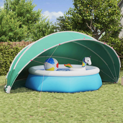 Pool Dome 185T Polyester with PU Coating Sea Green 546 cm 250 cm 516 cm