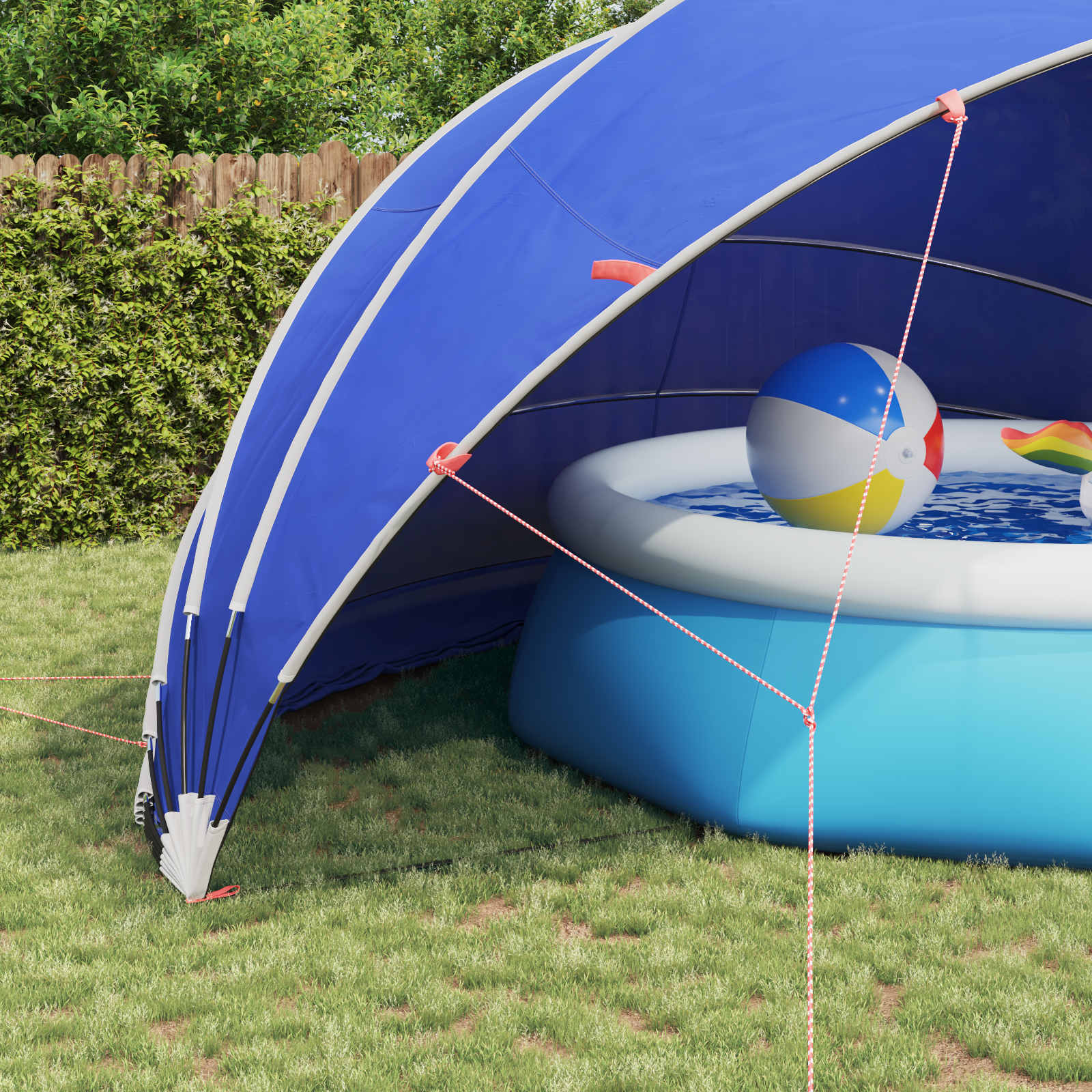 vidaXL Pool Dome 592 x 590 x 275 cm 185T polyester with PU coating 5