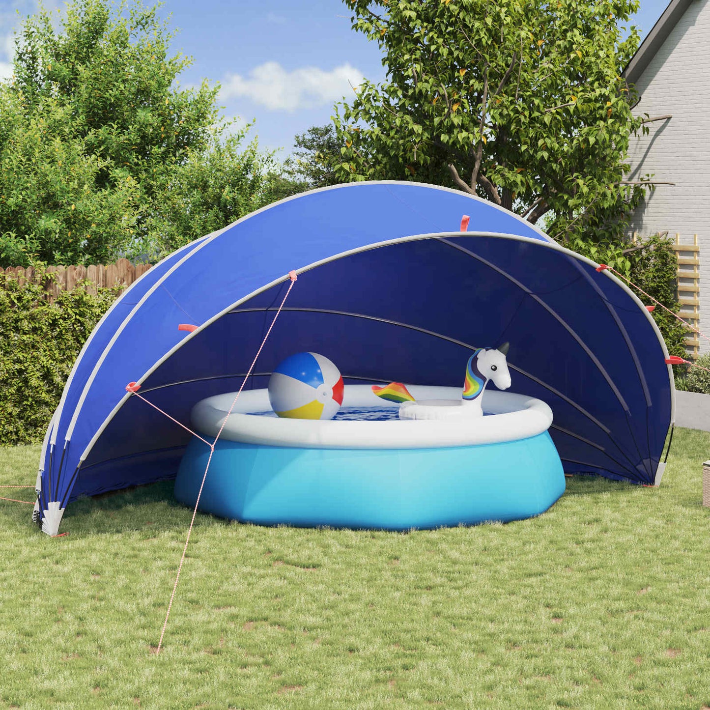 vidaXL Pool Dome 592 x 590 x 275 cm 185T polyester with PU coating 1
