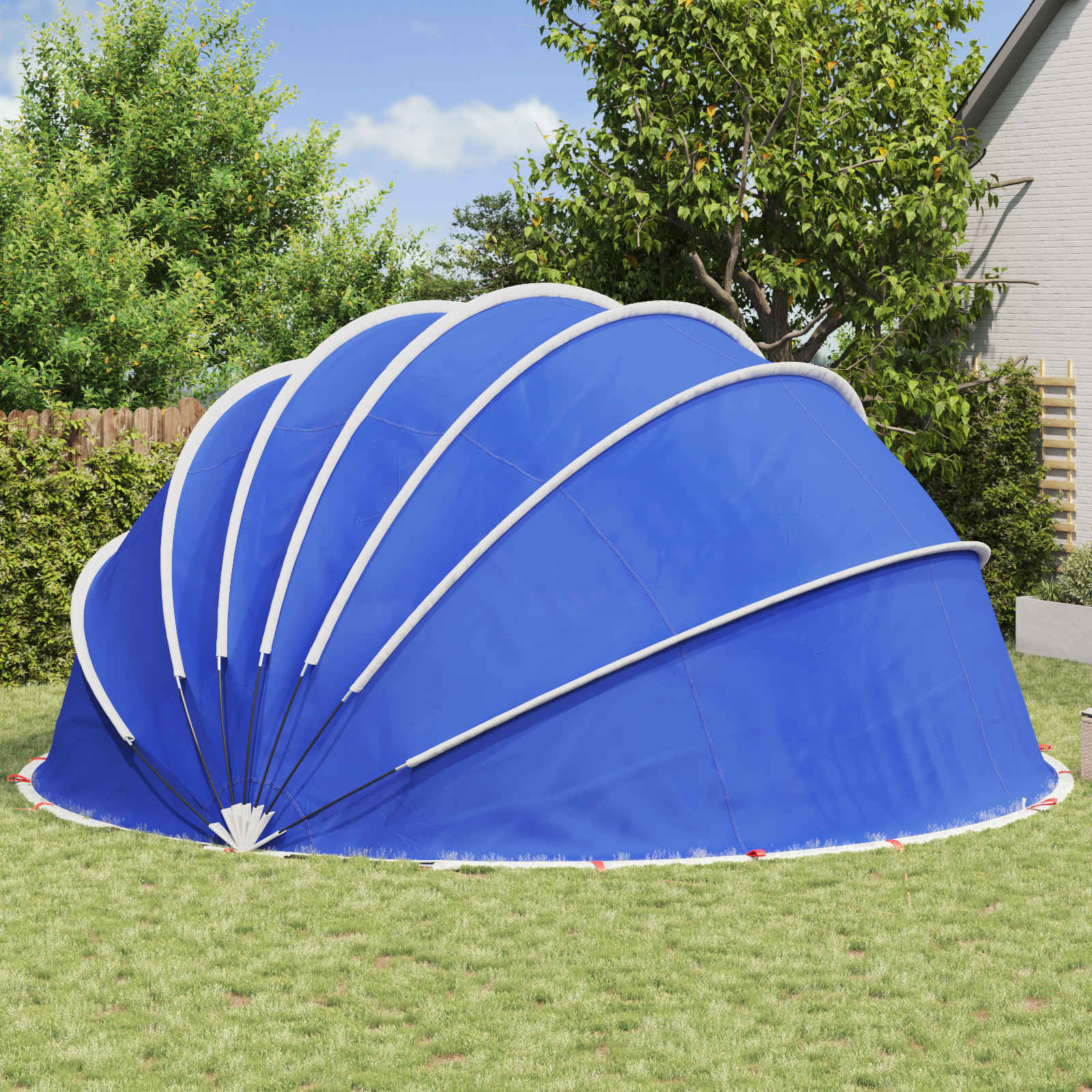 vidaXL Pool Dome 592 x 590 x 275 cm 185T polyester with PU coating 4