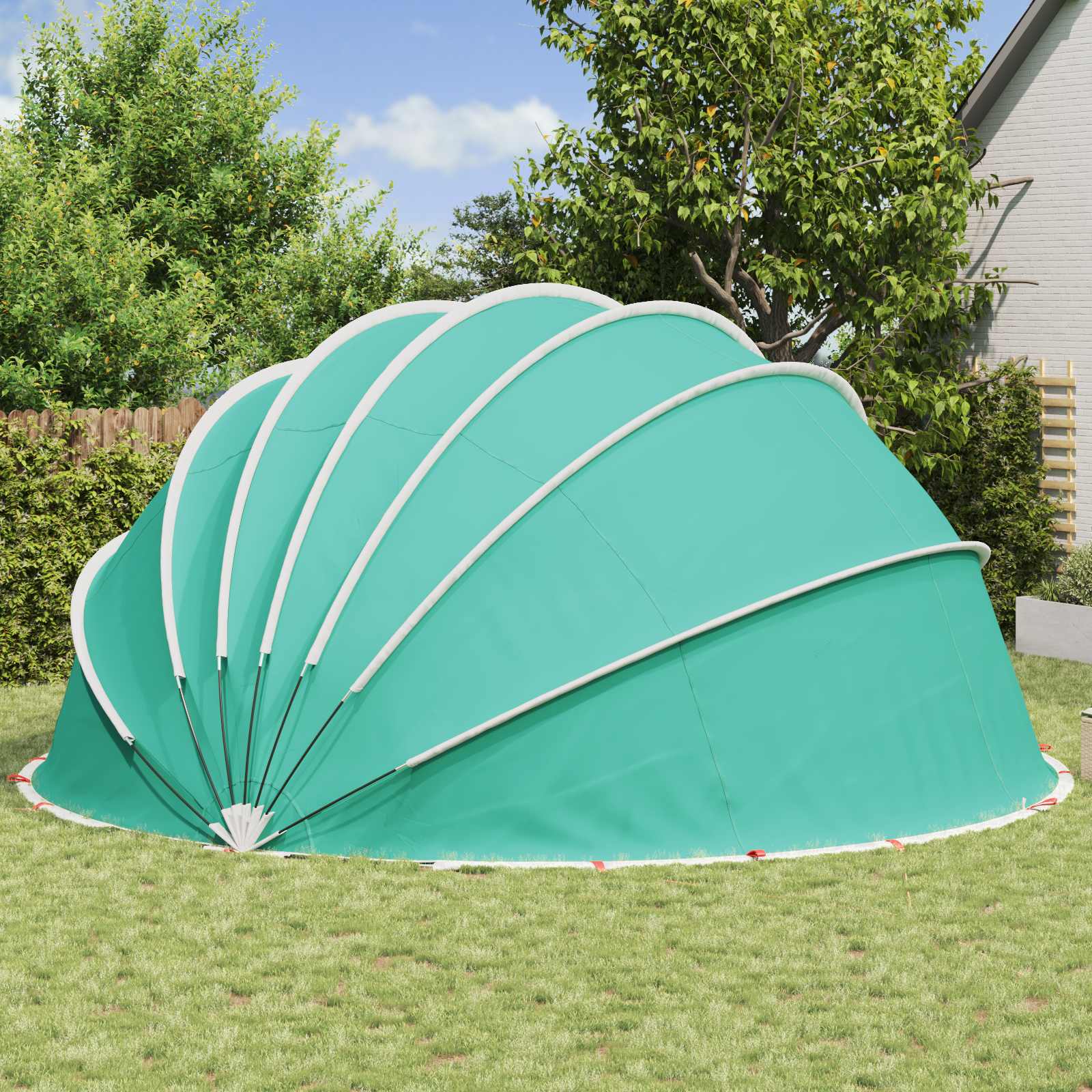 vidaXL Pool Dome 592 x 590 x 275 cm 185T polyester with PU coating 4