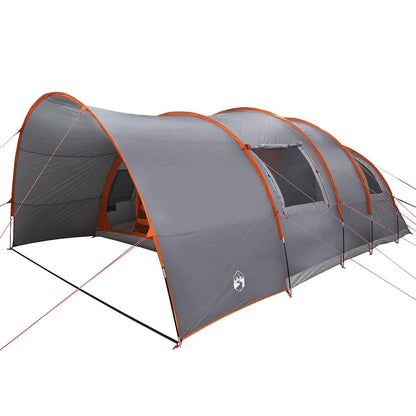 vidaXL Tunnel Tent 8-Person 8-Person Grey and Orange 2