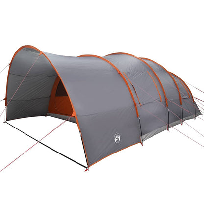 vidaXL Tunnel Tent 8-Person 8-Person Grey and Orange 4