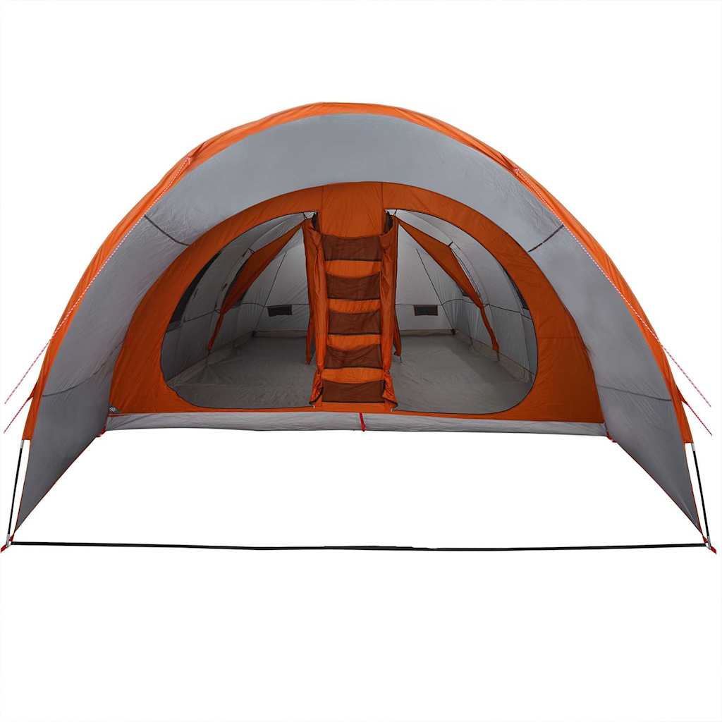 vidaXL Tunnel Tent 8-Person 8-Person Grey and Orange 5