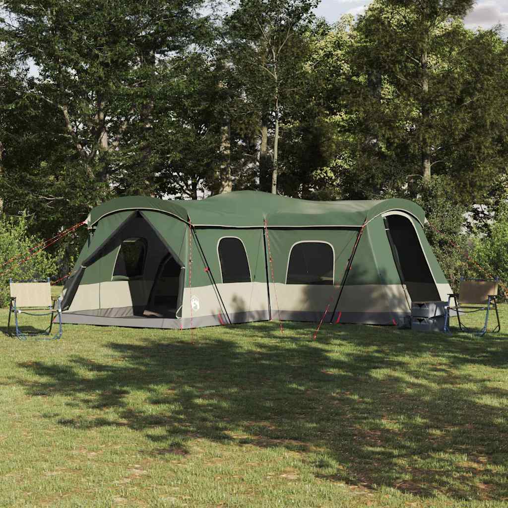 vidaXL Tent 16-Person 16-Person Green 185T Polyester with PU Coating 1
