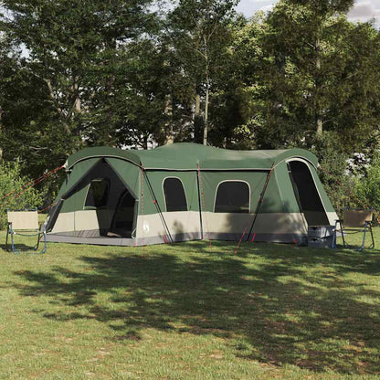 vidaXL Tent 16-Person 16-Person Green 185T Polyester with PU Coating 1