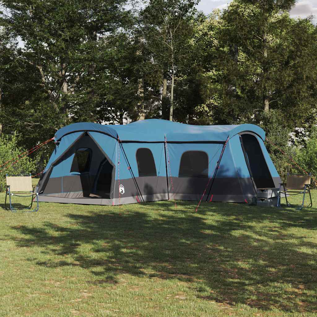 vidaXL Tent 16-Person 16-Person Blue 185T Polyester with PU Coating 1