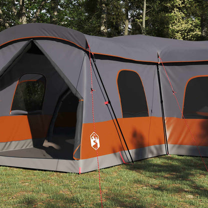 vidaXL Tent 16-Person 16-Person Grey and Orange 3