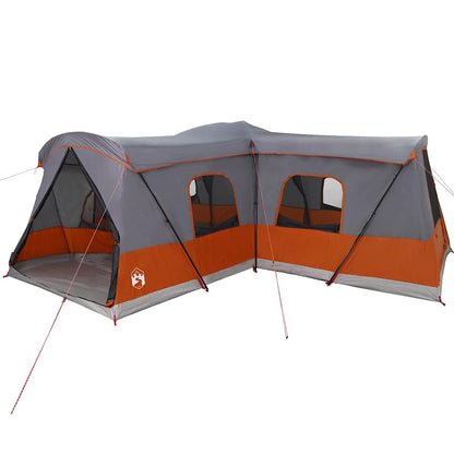 vidaXL Tent 16-Person 16-Person Grey and Orange 2