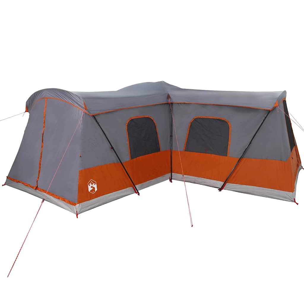 vidaXL Tent 16-Person 16-Person Grey and Orange 4