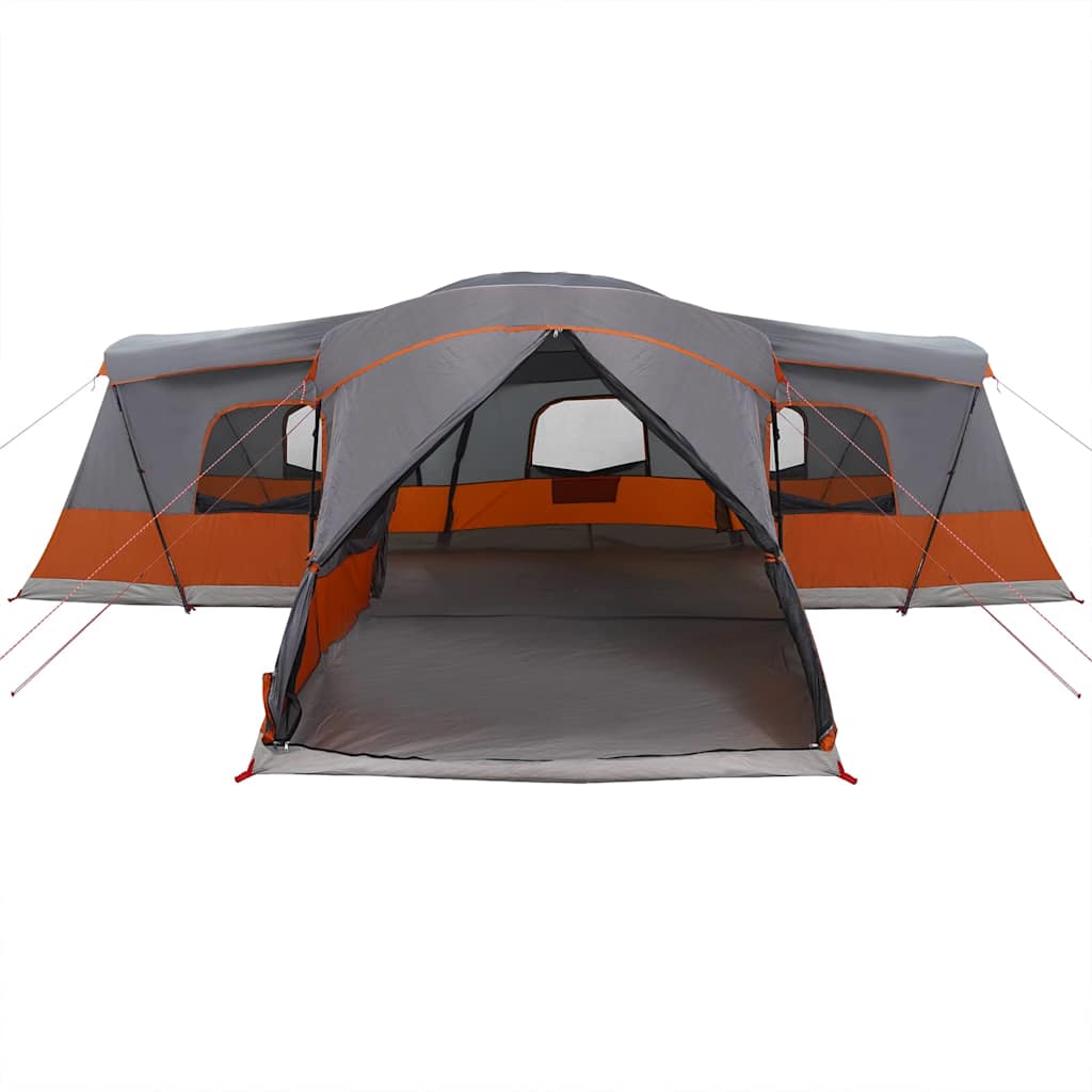 vidaXL Tent 16-Person 16-Person Grey and Orange 5