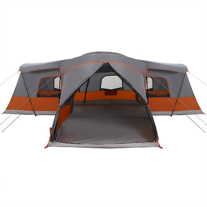 vidaXL Tent 16-Person 16-Person Grey and Orange 5