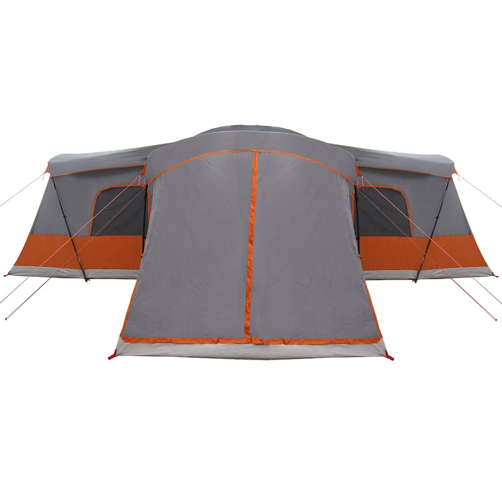 vidaXL Tent 16-Person 16-Person Grey and Orange 6